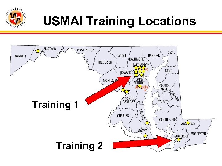 USMAI Training Locations Training 1 Training 2 