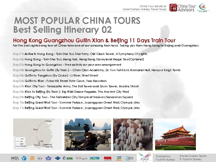 China Tour Advisors Under Century Holiday Travel Group MOST POPULAR CHINA TOURS Best Selling