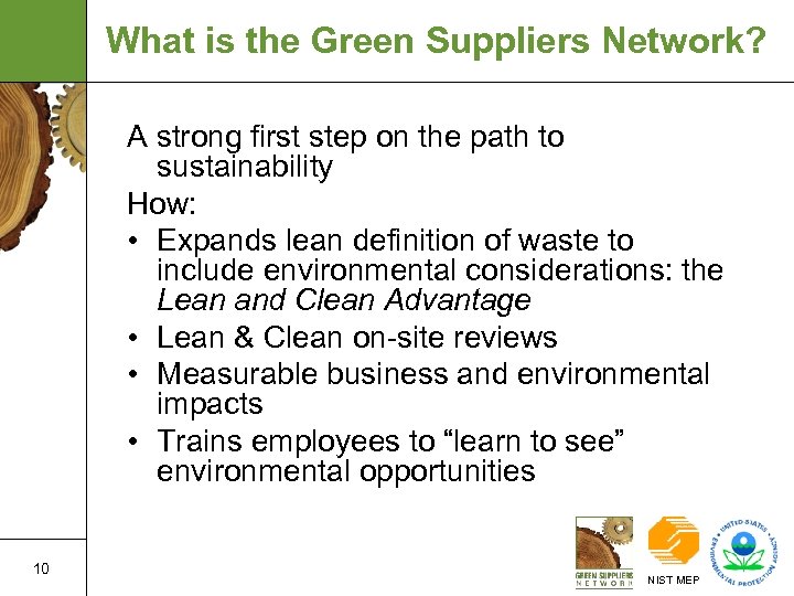 What is the Green Suppliers Network? A strong first step on the path to
