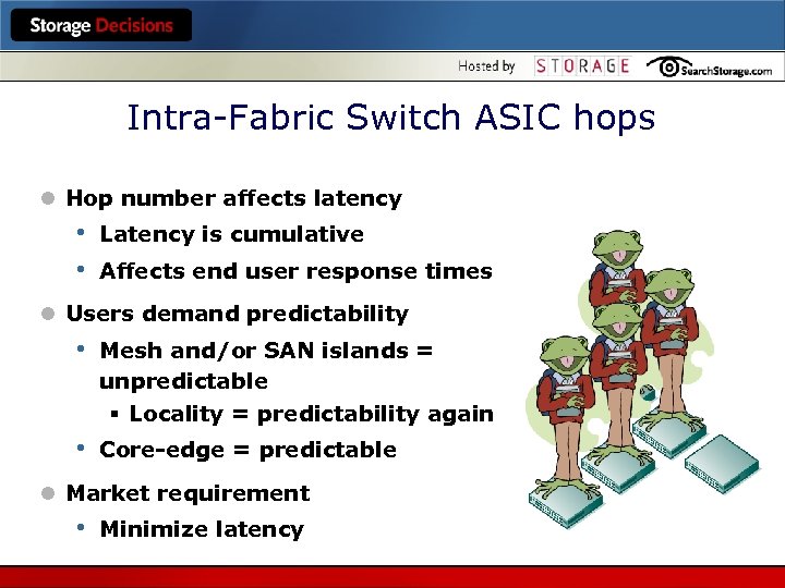 Intra-Fabric Switch ASIC hops l Hop number affects latency • • Latency is cumulative