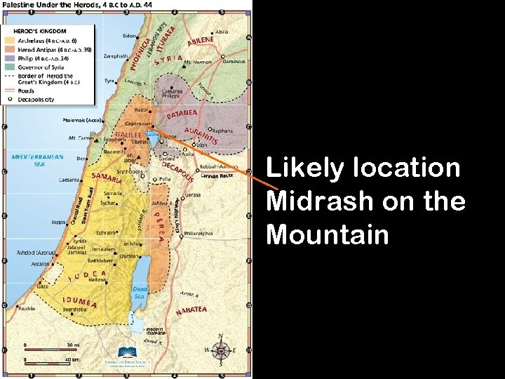 Likely location Midrash on the Mountain 13 