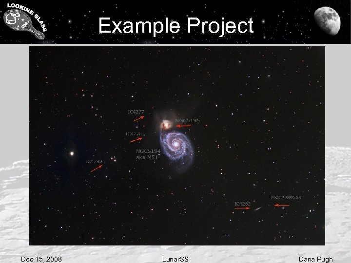 Example Project Dec 15, 2008 Lunar. SS Dana Pugh 