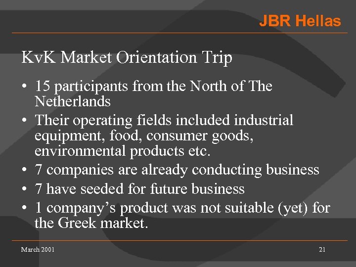 JBR Hellas Kv. K Market Orientation Trip • 15 participants from the North of