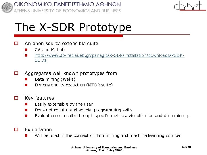 The X-SDR Prototype o An open source extensible suite n n o Aggregates well