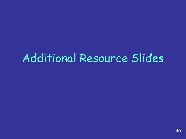 Additional Resource Slides 35 