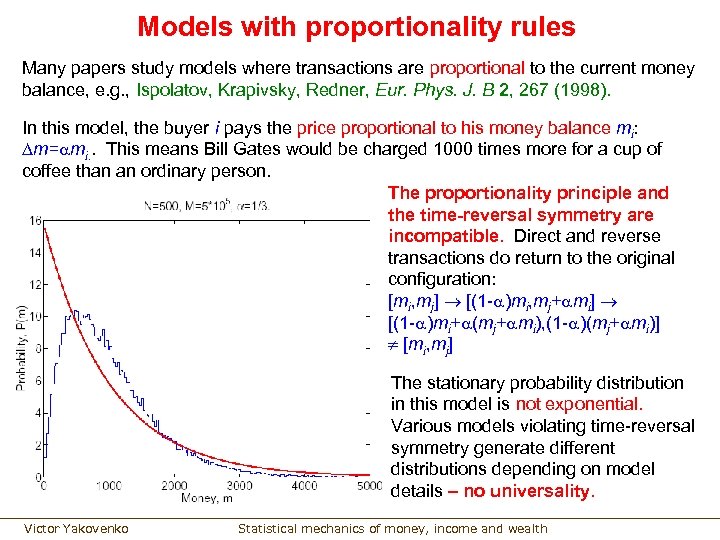 Models with proportionality rules Many papers study models where transactions are proportional to the
