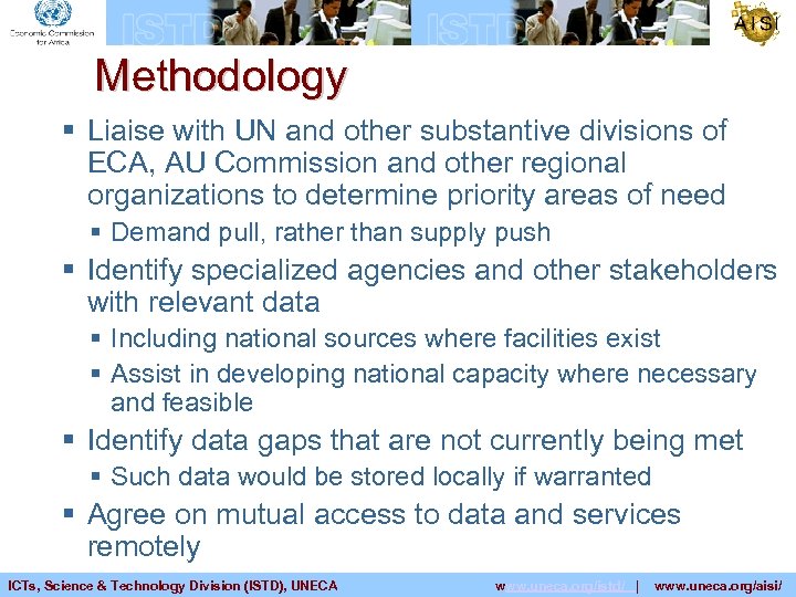 Methodology § Liaise with UN and other substantive divisions of ECA, AU Commission and