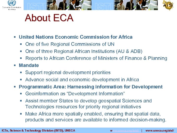 About ECA § United Nations Economic Commission for Africa § One of five Regional