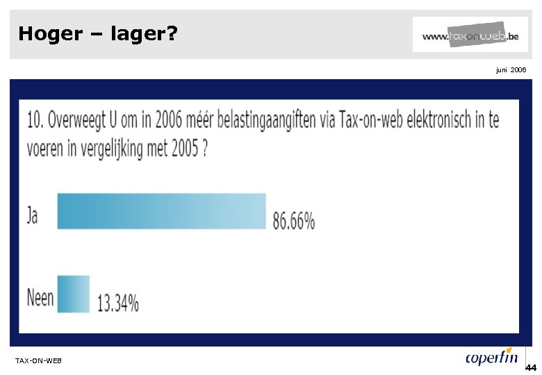 Hoger – lager? juni 2006 TAX-ON-WEB 44 