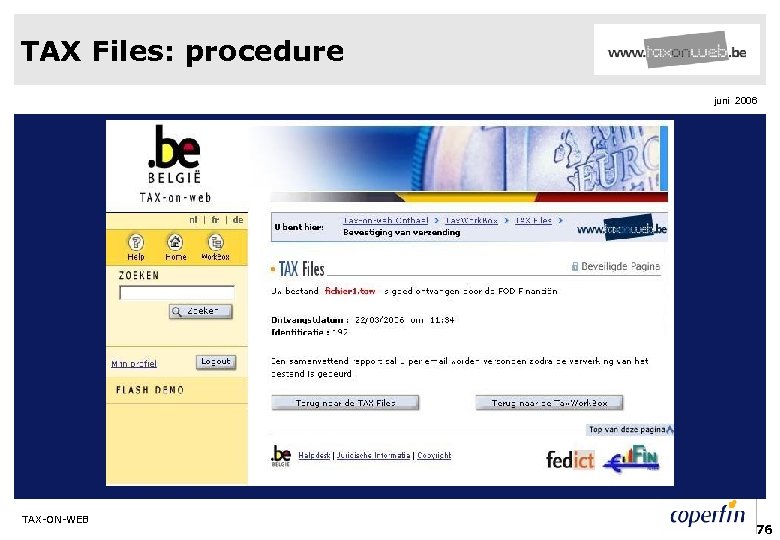 TAX Files: procedure juni 2006 TAX-ON-WEB 76 