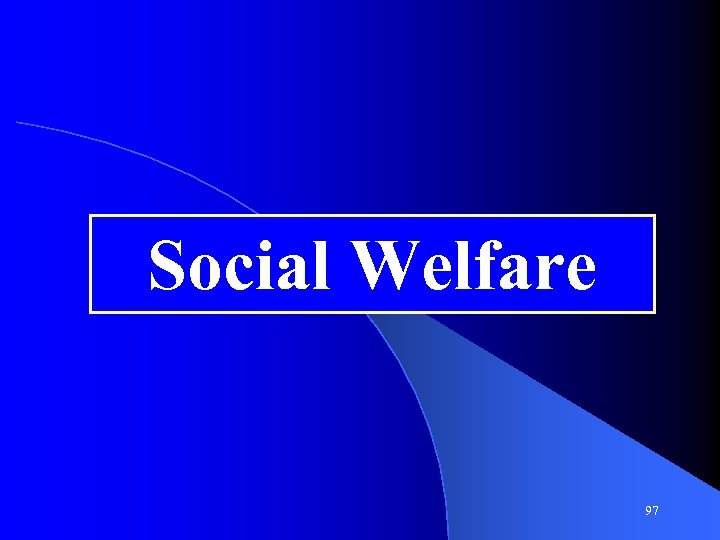 Social Welfare 97 