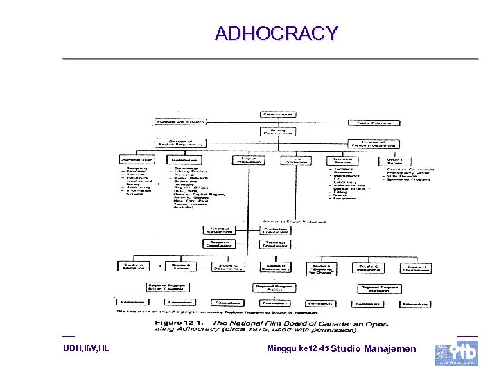 ADHOCRACY UBH, IIW, HL Minggu ke 12 45 Studio Manajemen 