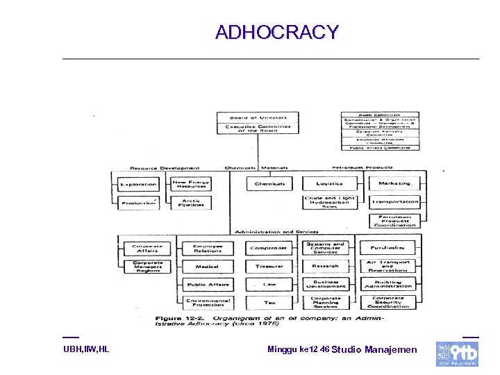 ADHOCRACY UBH, IIW, HL Minggu ke 12 46 Studio Manajemen 