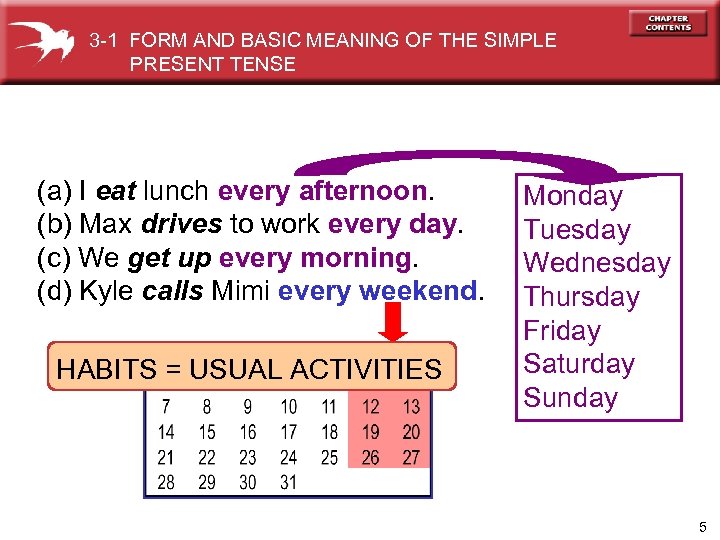 3 -1 FORM AND BASIC MEANING OF THE SIMPLE PRESENT TENSE (a) I eat