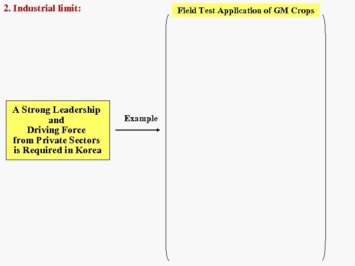 2. Industrial limit: A Strong Leadership and Driving Force from Private Sectors is Required