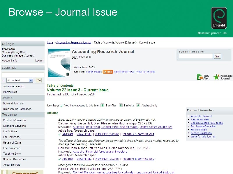 Browse – Journal Issue 