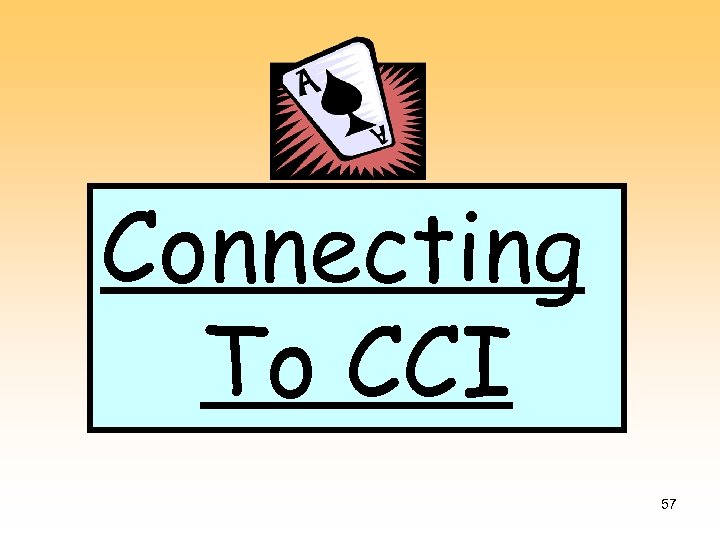 Connecting To CCI 57 
