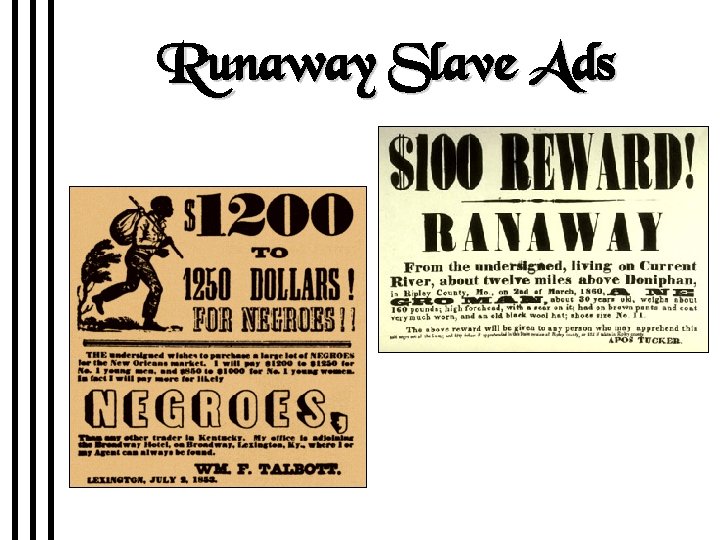 Runaway Slave Ads 