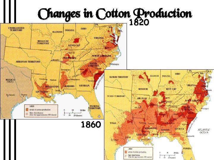 Changes in Cotton Production 1820 1860 