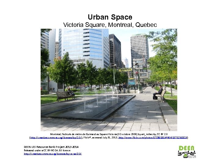 Urban Space Victoria Square, Montreal, Quebec Montréal, l'édicule de métro de Guimard au Square