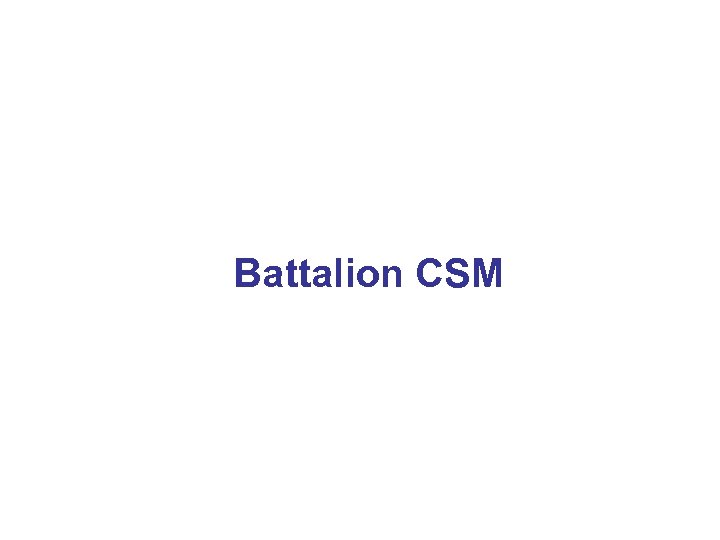 Battalion CSM 
