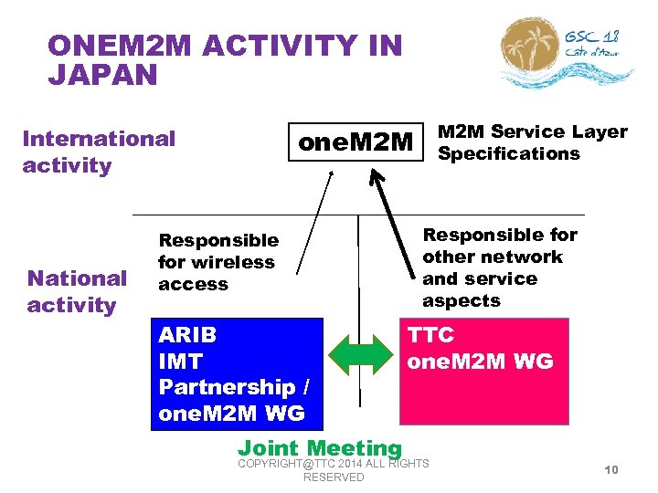 ONEM 2 M ACTIVITY IN JAPAN International activity National activity M 2 M Service