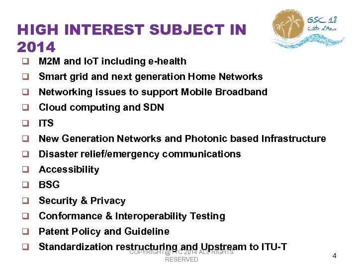 HIGH INTEREST SUBJECT IN 2014 q M 2 M and Io. T including e-health