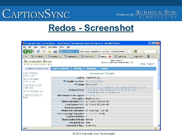 Redos - Screenshot © 2012 Automatic Sync Technologies 