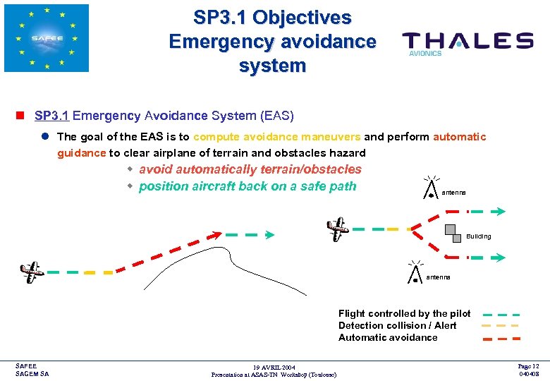 SP 3. 1 Objectives Emergency avoidance system <COMPANY LOGO> n SP 3. 1 Emergency