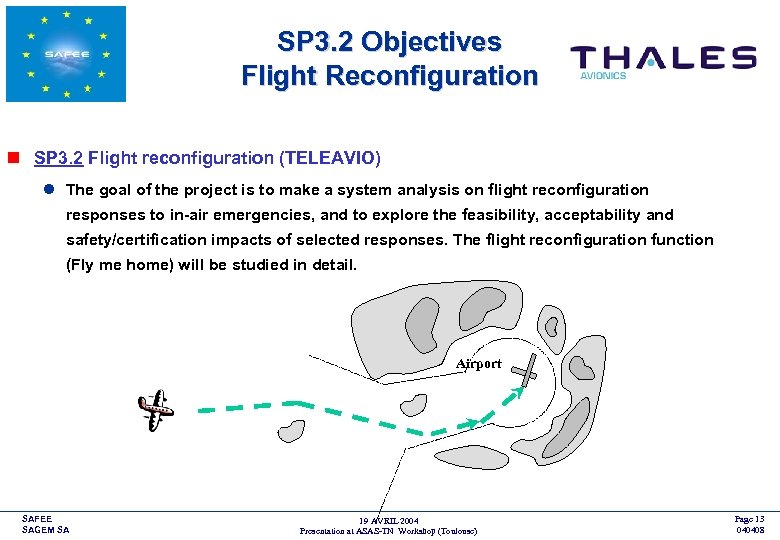 SP 3. 2 Objectives Flight Reconfiguration <COMPANY LOGO> n SP 3. 2 Flight reconfiguration