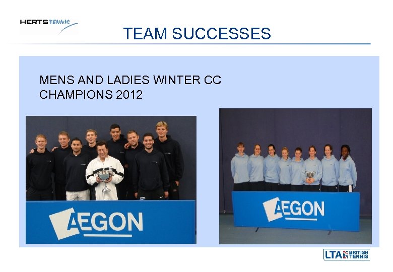 TEAM SUCCESSES MENS AND LADIES WINTER CC CHAMPIONS 2012 