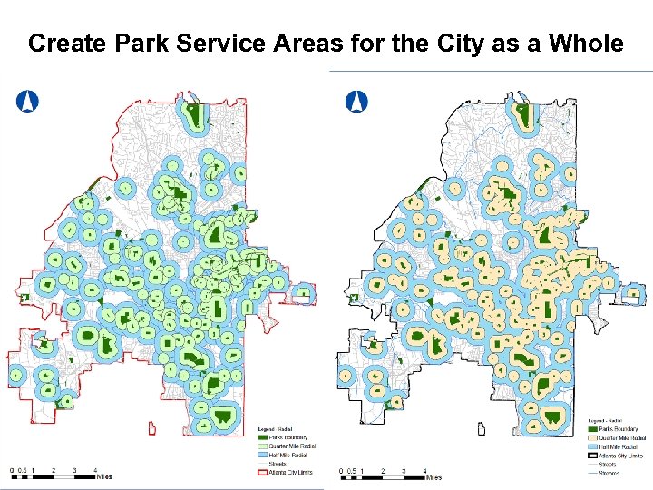 Create Park Service Areas for the City as a Whole 