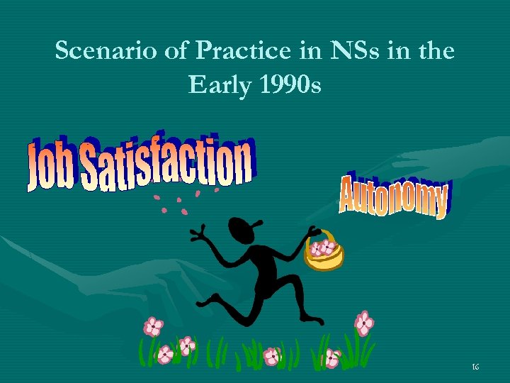 Scenario of Practice in NSs in the Early 1990 s 16 