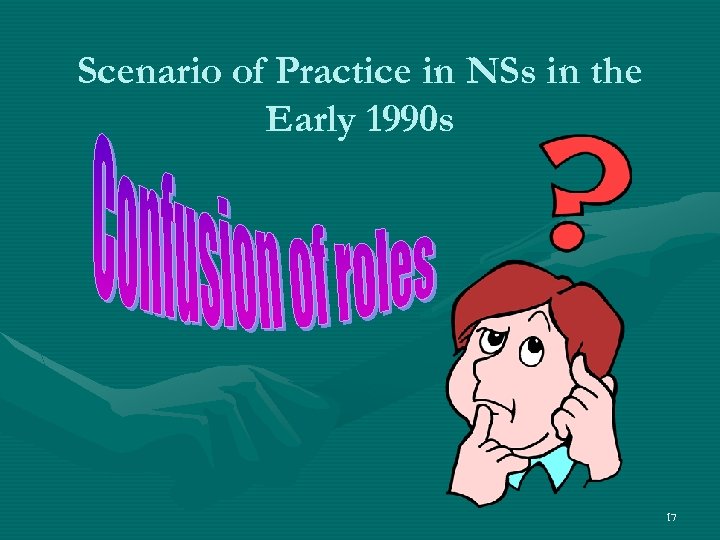 Scenario of Practice in NSs in the Early 1990 s 17 