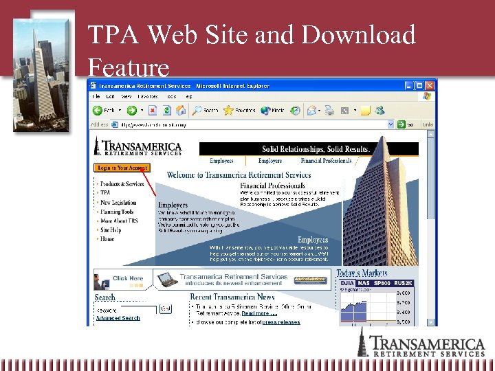 TPA Web Site and Download Feature 