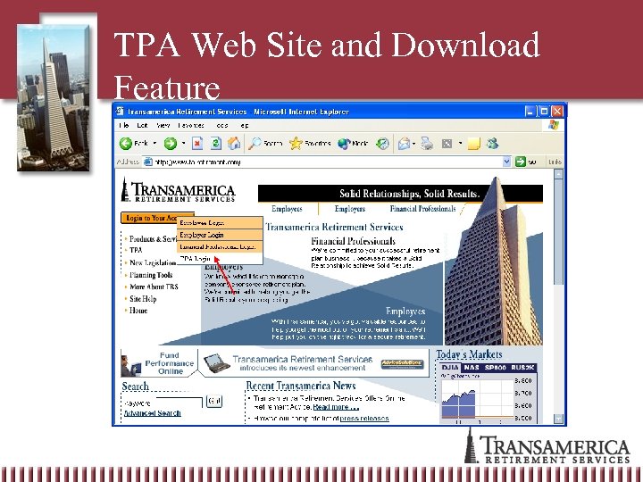 TPA Web Site and Download Feature 