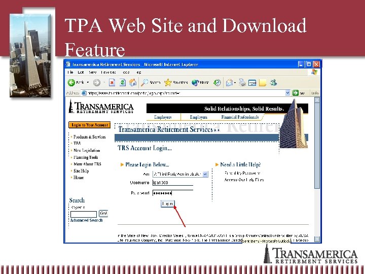 TPA Web Site and Download Feature 