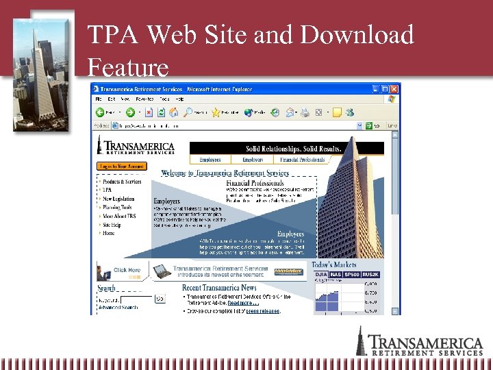 TPA Web Site and Download Feature 