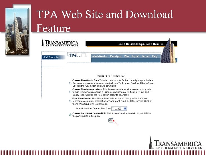 TPA Web Site and Download Feature 