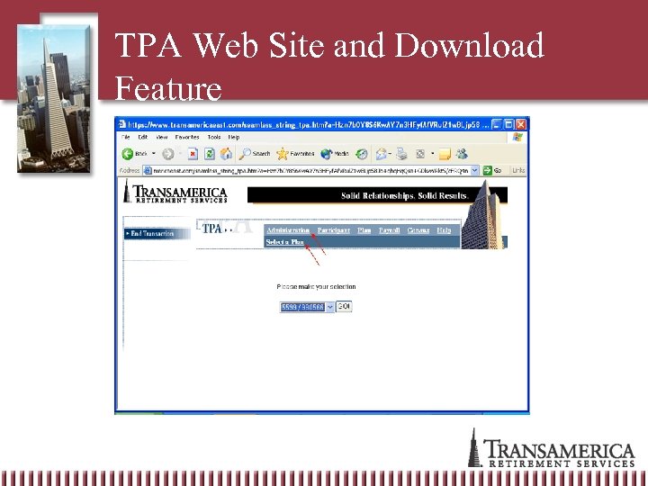 TPA Web Site and Download Feature 