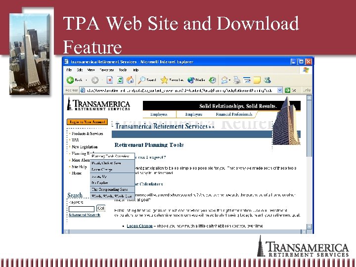 TPA Web Site and Download Feature 