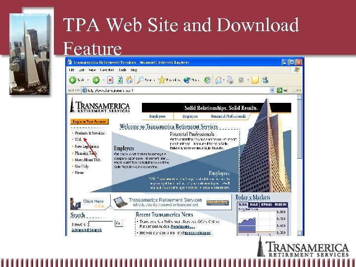 TPA Web Site and Download Feature 