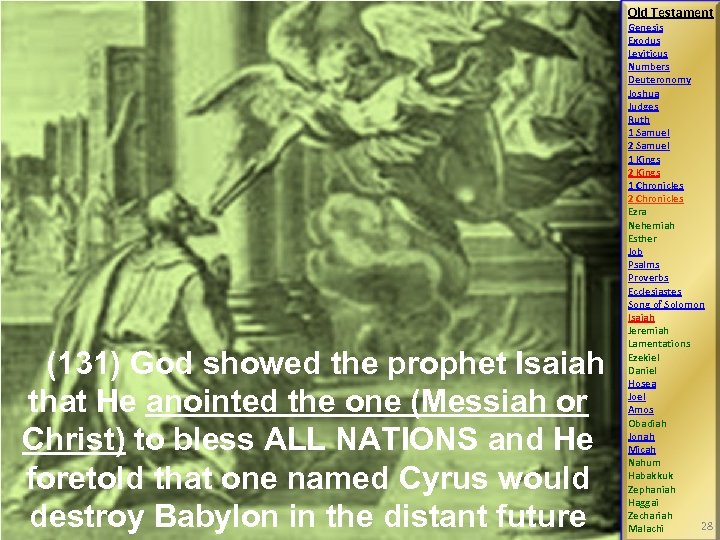 Old Testament (131) God showed the prophet Isaiah that He anointed the one (Messiah
