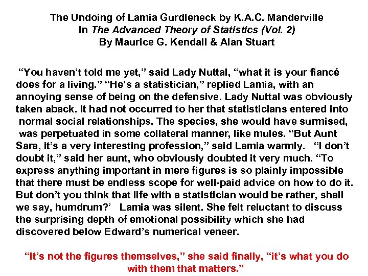 The Undoing of Lamia Gurdleneck by K. A. C. Manderville In The Advanced Theory