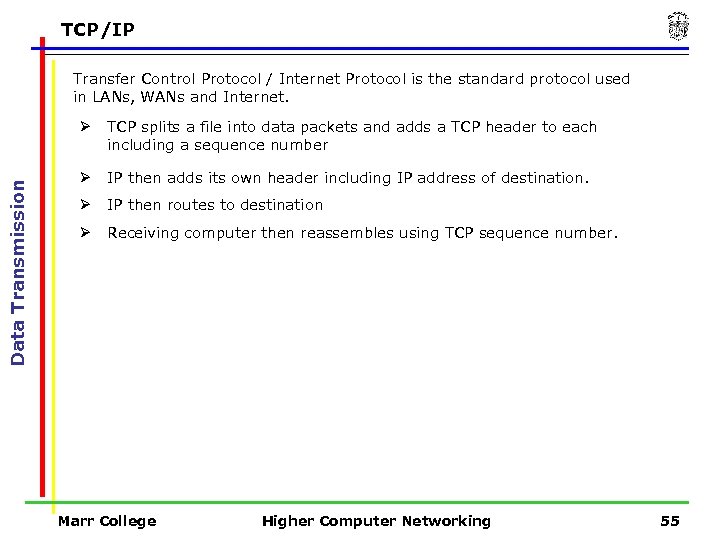 TCP/IP Transfer Control Protocol / Internet Protocol is the standard protocol used in LANs,