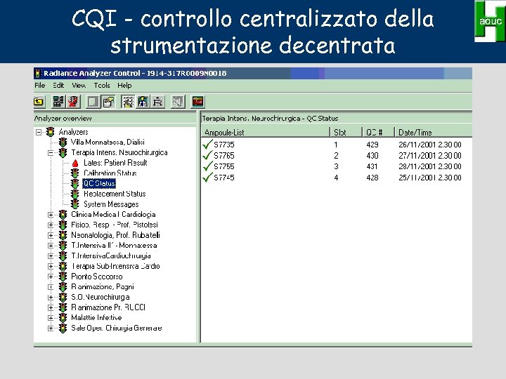 CQI - controllo centralizzato della strumentazione decentrata 