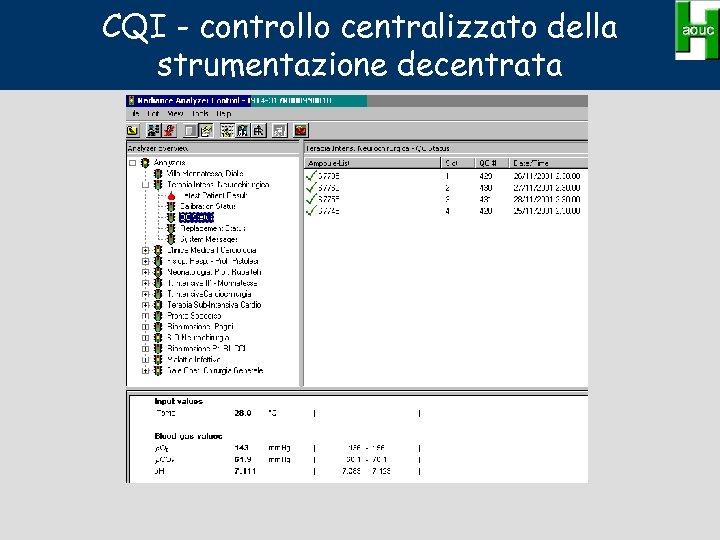 CQI - controllo centralizzato della strumentazione decentrata 