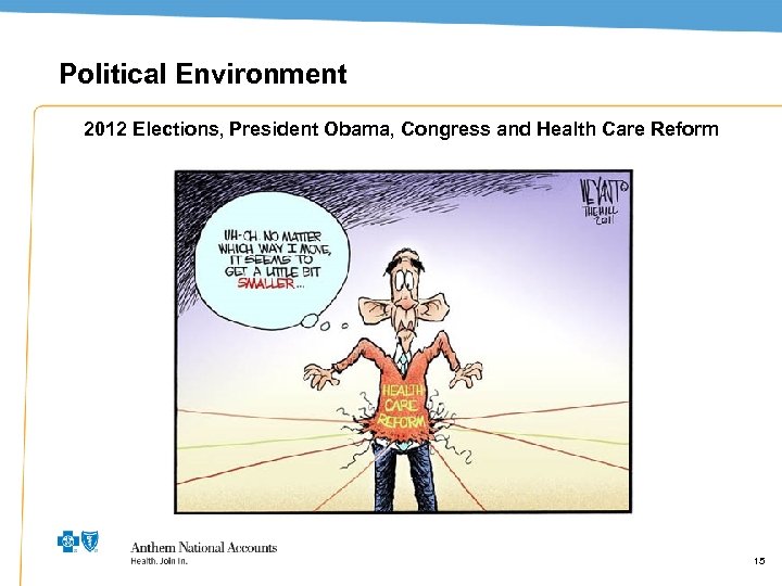 Political Environment 2012 Elections, President Obama, Congress and Health Care Reform 15 15 