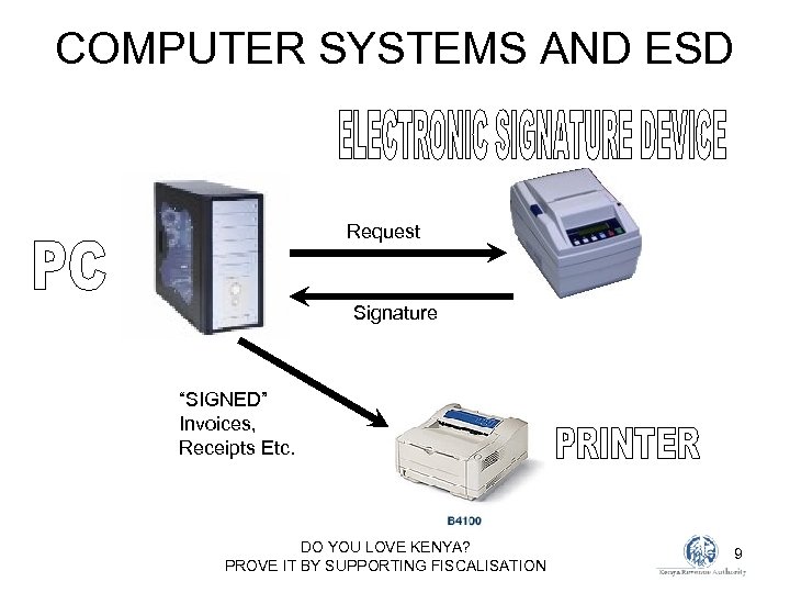 COMPUTER SYSTEMS AND ESD Request Signature “SIGNED” Invoices, Receipts Etc. DO YOU LOVE KENYA?