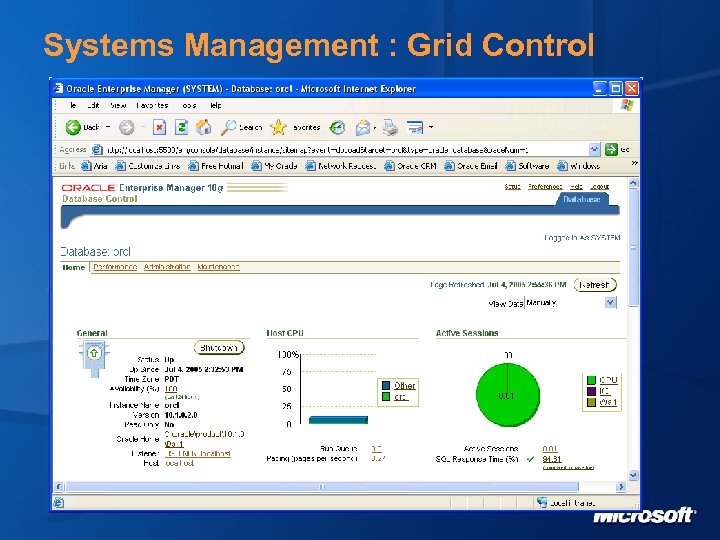 Systems Management : Grid Control 